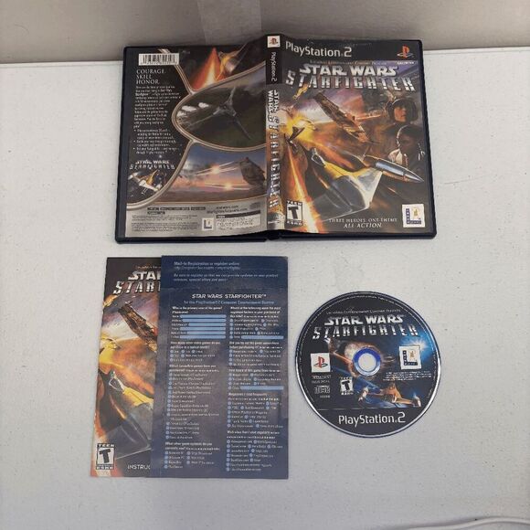 Star Wars Starfighter PS2 PlayStation 2 + Reg Card - Complete CIB Tested - Picture 1 of 6